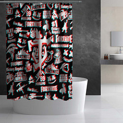 Шторка для душа Doom x fortnite glitch, цвет: 3D-принт — фото 2