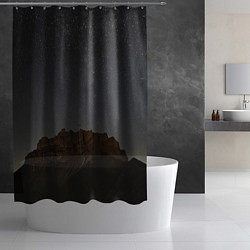 Шторка для душа Массив Метеген под звездами, цвет: 3D-принт — фото 2