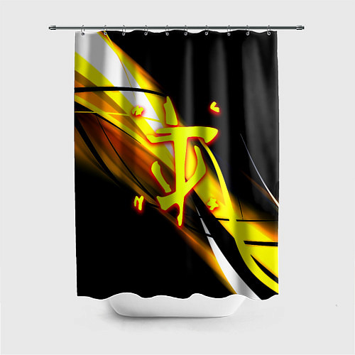 Шторка для ванной Doom геометрия из полос / 3D-принт – фото 1