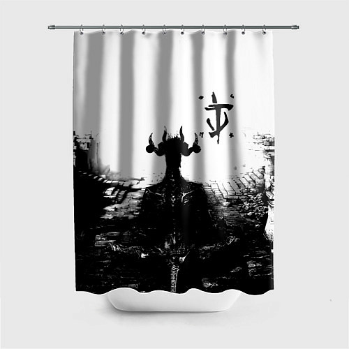 Шторка для ванной Doom демон марса / 3D-принт – фото 1