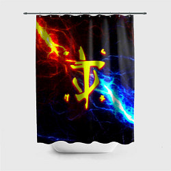 Шторка для ванной Doom шторм с молниями