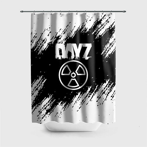 Шторка для ванной Dayz белые краски лого / 3D-принт – фото 1