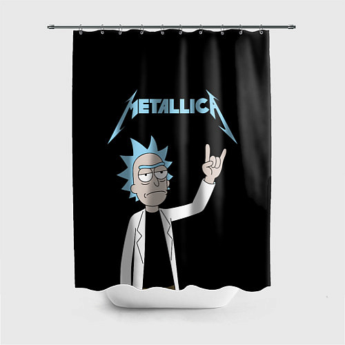 Шторка для ванной Metallica и Рик рокер из Рик и Морти / 3D-принт – фото 1