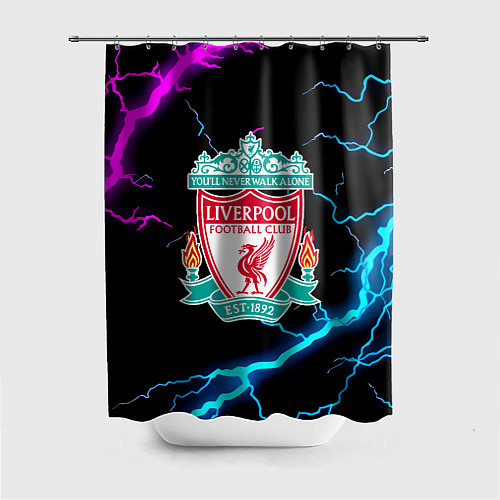 Шторка для ванной Liverpool neon storm / 3D-принт – фото 1