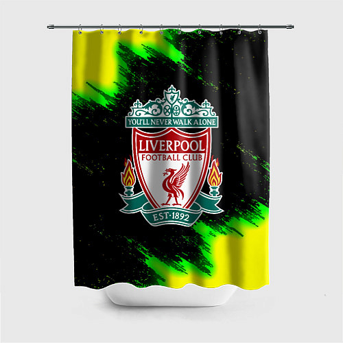 Шторка для ванной Ливерпуль кислотные краски / 3D-принт – фото 1