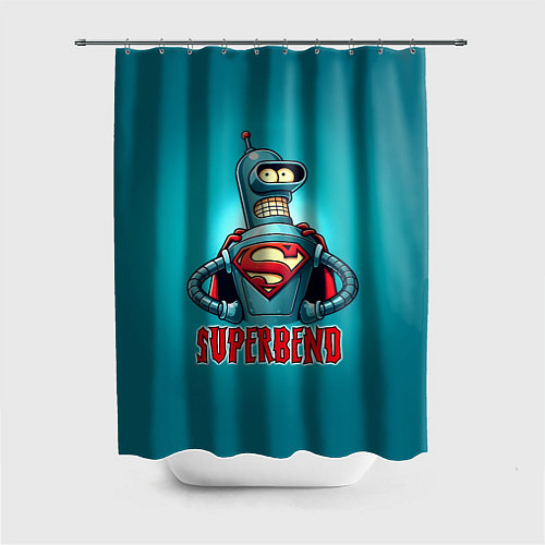 Шторка для ванной Bender superman - collaboration / 3D-принт – фото 1