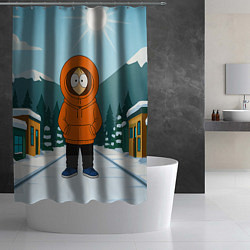 Шторка для душа Кенни подросток в Южном парке, цвет: 3D-принт — фото 2