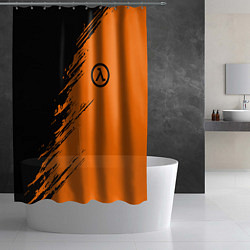 Шторка для душа Half Life - black and orange, цвет: 3D-принт — фото 2