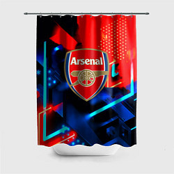 Шторка для душа Arsenal неоновая геометрия, цвет: 3D-принт