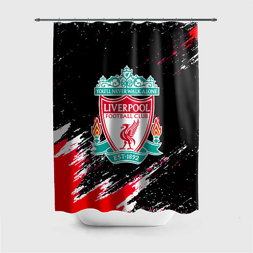 Шторка для ванной Liverpool краски штрихи / 3D-принт – фото 1