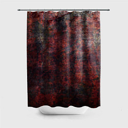Шторка для ванной Абстракция - wall in red lichen