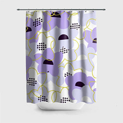 Шторка для душа Цветочная абстрактная геометрия, цвет: 3D-принт
