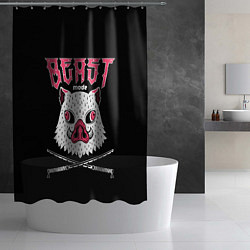 Шторка для душа Клинок, рассекающий демонов, Иноске, цвет: 3D-принт — фото 2