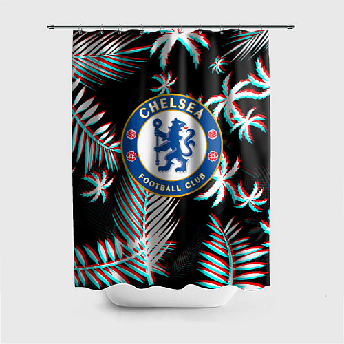 Шторка для ванной Chelsea тропики глитч текстура / 3D-принт – фото 1