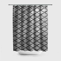 Шторка для душа Стальная сетка, цвет: 3D-принт