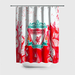 Шторка для душа Liverpool розовый огонь, цвет: 3D-принт