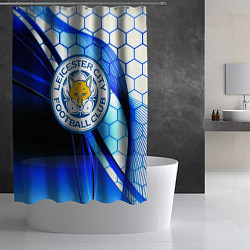 Шторка для душа Лестер сити броня соты, цвет: 3D-принт — фото 2