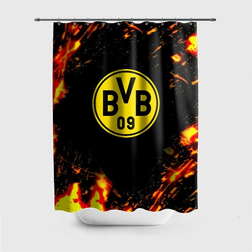 Шторка для ванной Borussia огненные краски / 3D-принт – фото 1