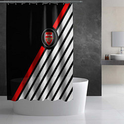 Шторка для душа Арсенал геометрия полосы, цвет: 3D-принт — фото 2