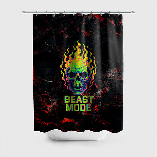 Шторка для ванной Beast mode череп / 3D-принт – фото 1