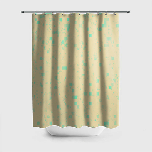 Шторка для ванной Color beige turquoise / 3D-принт – фото 1