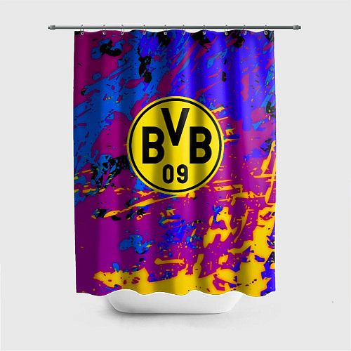 Шторка для ванной Borussia абстрактные краски / 3D-принт – фото 1