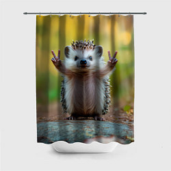 Шторка для ванной Милый ежик позирует