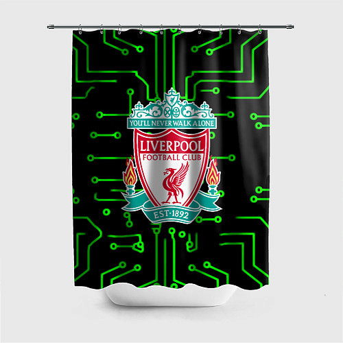 Шторка для ванной Liverpool плата текстура / 3D-принт – фото 1