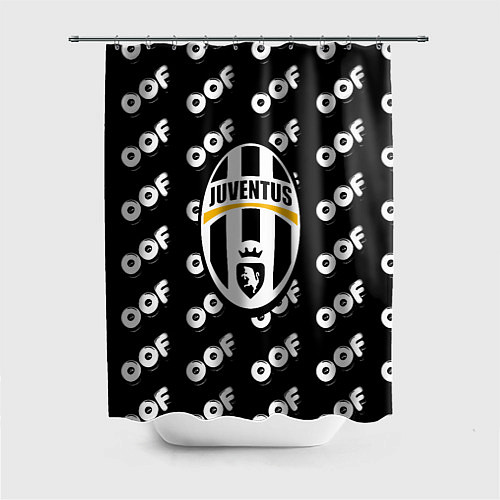 Шторка для ванной Juventus off pattern / 3D-принт – фото 1