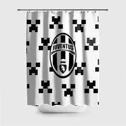 Шторка для ванной Juventus x minecraft pattern