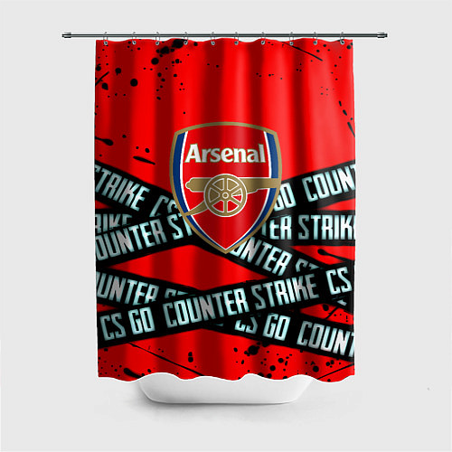 Шторка для ванной Arsenal x counter strike game / 3D-принт – фото 1