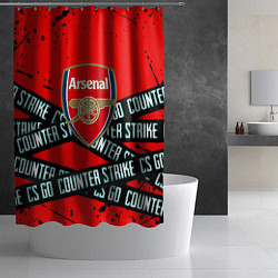Шторка для душа Arsenal x counter strike game, цвет: 3D-принт — фото 2