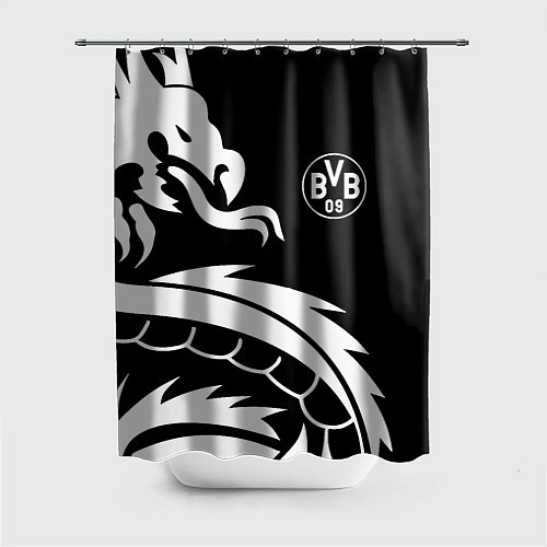 Шторка для ванной Borussia дракон белый / 3D-принт – фото 1