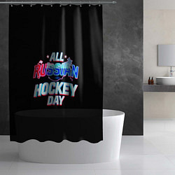 Шторка для душа Hockey day, цвет: 3D-принт — фото 2