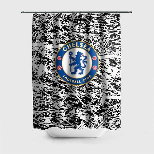 Шторка для ванной Челси штрихи красок / 3D-принт – фото 1