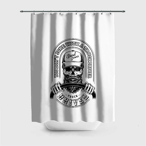 Шторка для ванной Водитель грузовика / 3D-принт – фото 1