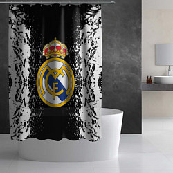 Шторка для душа Реал Мадрид текстура краски, цвет: 3D-принт — фото 2