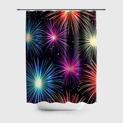 Шторка для ванной Стилизованный праздничный салют