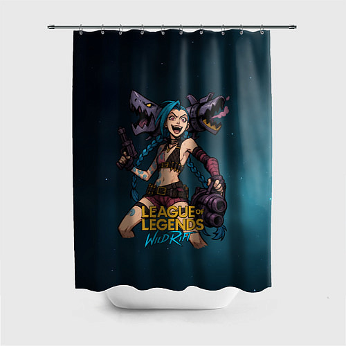 Шторка для ванной League of Legends Jinx / 3D-принт – фото 1