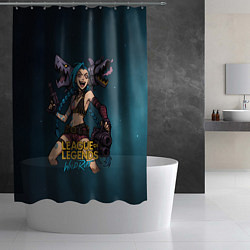 Шторка для душа League of Legends Jinx, цвет: 3D-принт — фото 2
