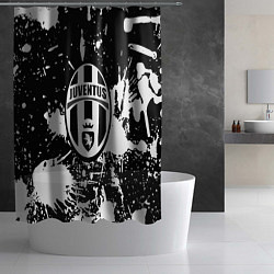 Шторка для душа Ювентус краски всплеск, цвет: 3D-принт — фото 2