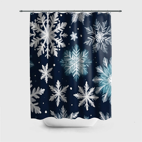 Шторка для ванной Снежное небо / 3D-принт – фото 1