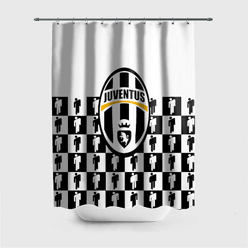 Шторка для ванной Juventus болельщики паттерн / 3D-принт – фото 1