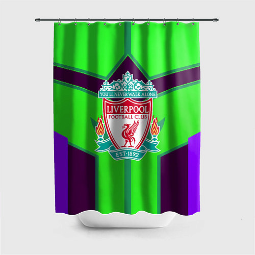 Шторка для ванной Liverpool геометрия текстура спорт / 3D-принт – фото 1