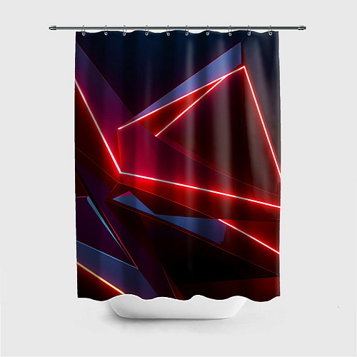 Шторка для ванной Neon laser red / 3D-принт – фото 1