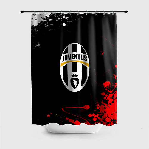 Шторка для ванной Ювентус краски текстура всплеск / 3D-принт – фото 1