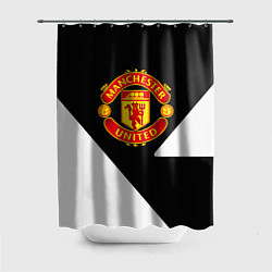 Шторка для душа Манчестер Юнайтед полосы, цвет: 3D-принт