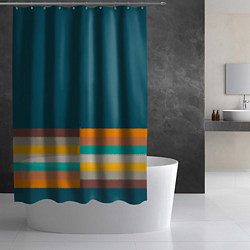 Шторка для душа Индиго и шумовой градиент заката с текстурой, цвет: 3D-принт — фото 2