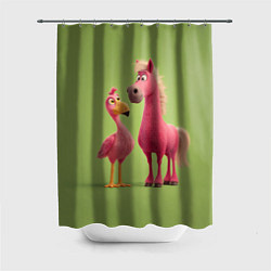 Шторка для ванной Розовые они такие