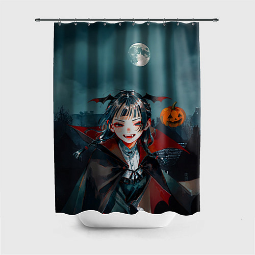 Шторка для ванной Вампирша МаоМао - Монолог Фармацевта аниме Хэллоуи / 3D-принт – фото 1